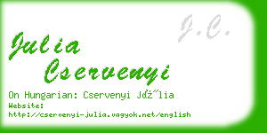 julia cservenyi business card